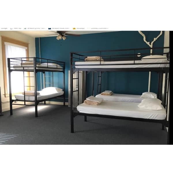 Blantex University 2" Heavy Duty Steel Bunk Bed with Builtin